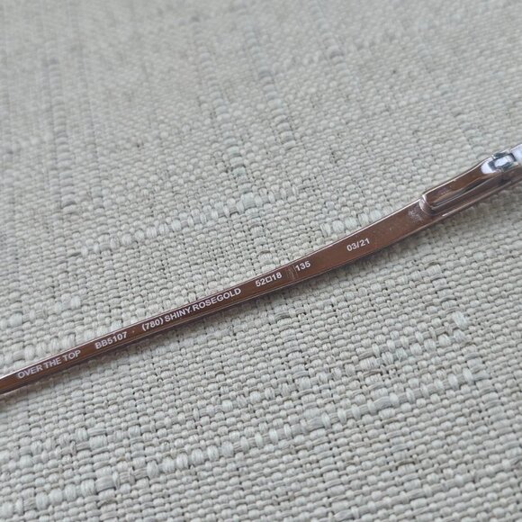 Bebe Women Glasses Frame Shiny Rose Gold Half Rim Eye Wear BB5107 Over The Top - Picture 10 of 13